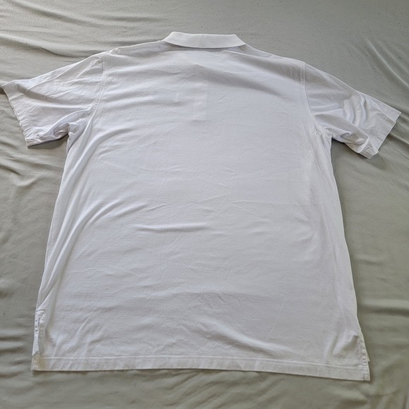 Peter Millar Summer Comfort Polo Mens XL Solid White Samuel‎ Adams Beer SS VTG - Picture 3 of 6